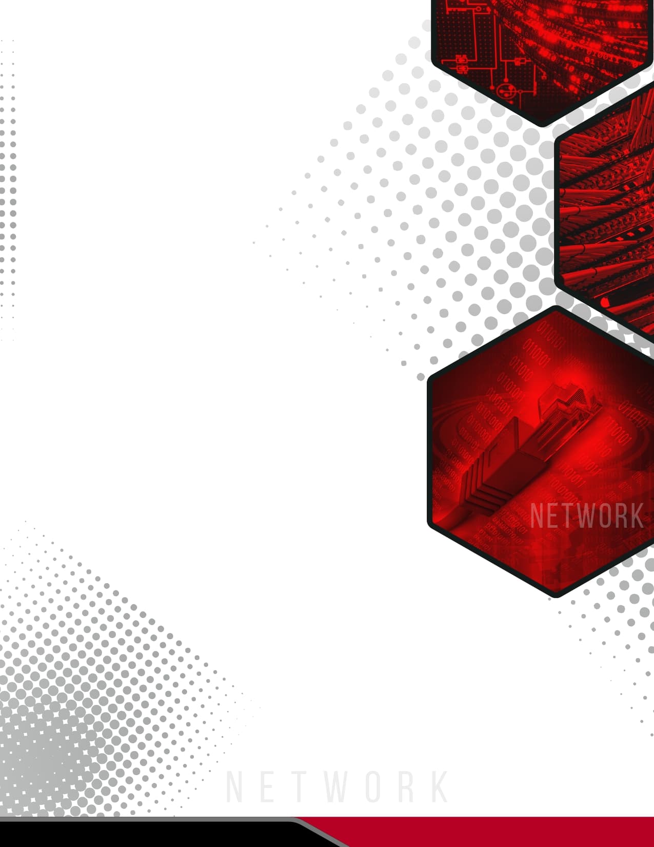 Technician performing network cabling setup